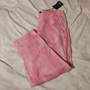Gap High Rise Straight Khaki Pink Tie Dye Jeans